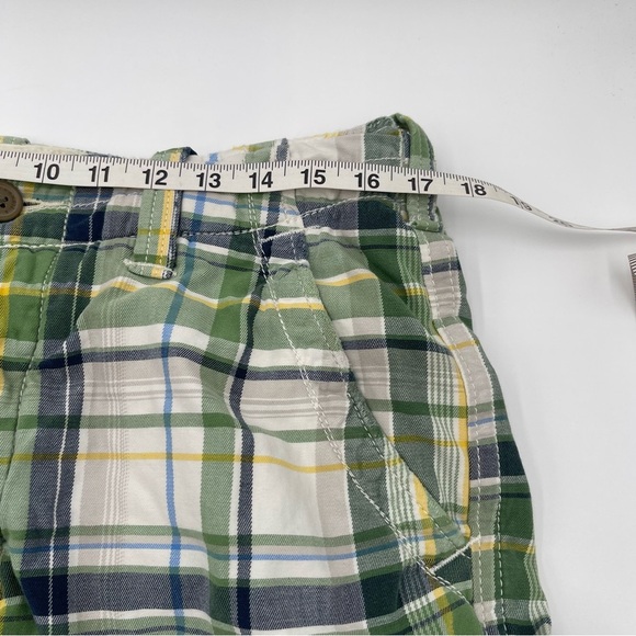 Abercrombie & Fitch Shorts Adult 34 Green Plaid Cargo Pockets Distressed Mens - Picture 8 of 8
